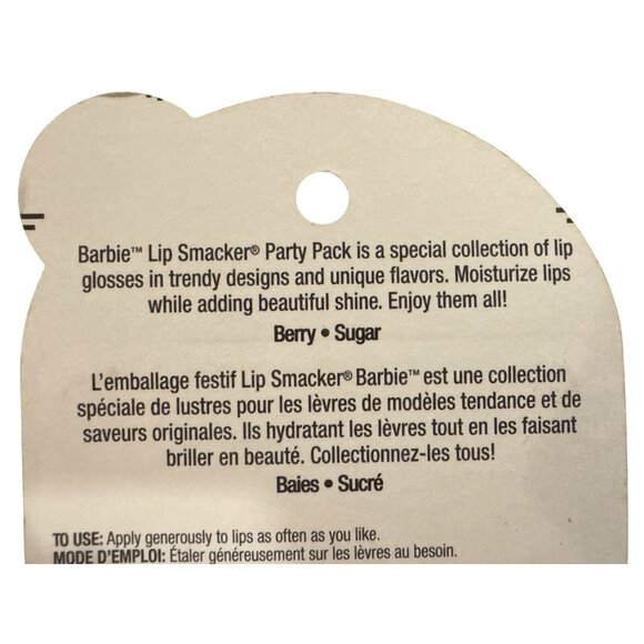 Vintg BONNE BELL Lip Smacker BARBIE #253 8pc Bubble Font BERRY & SUGAR Balms '09 - Picture 8 of 8